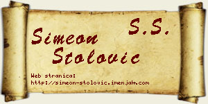 Simeon Stolović vizit kartica
